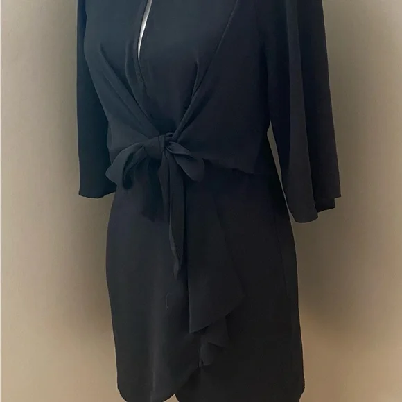 Topshop Black Mini Dress Size US 2 - Picture 5 of 9